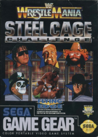 WWF Wrestlemania Steel Cage Challenge Sega Game Gear US box art